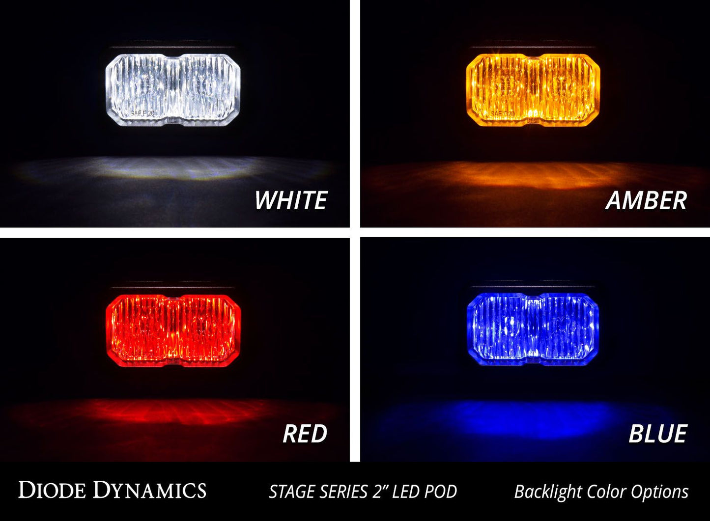 SPV Parts 2017-2020 Ford Raptor Rear Diode Dynamics SS2 Series Reverse Light Kit (No Drill) Red Backlight Rear LED
