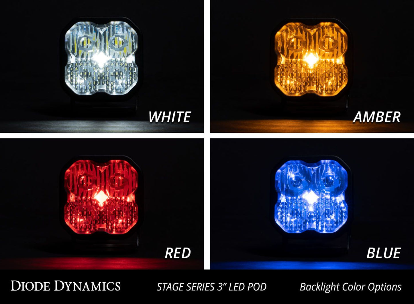 Stage Series 3" SAE/DOT White Sport LED Pod (one)