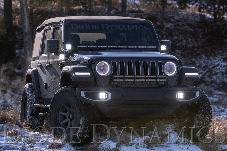 2018-2024 Jeep JL Wrangler Cowl Mount LED Brackets
