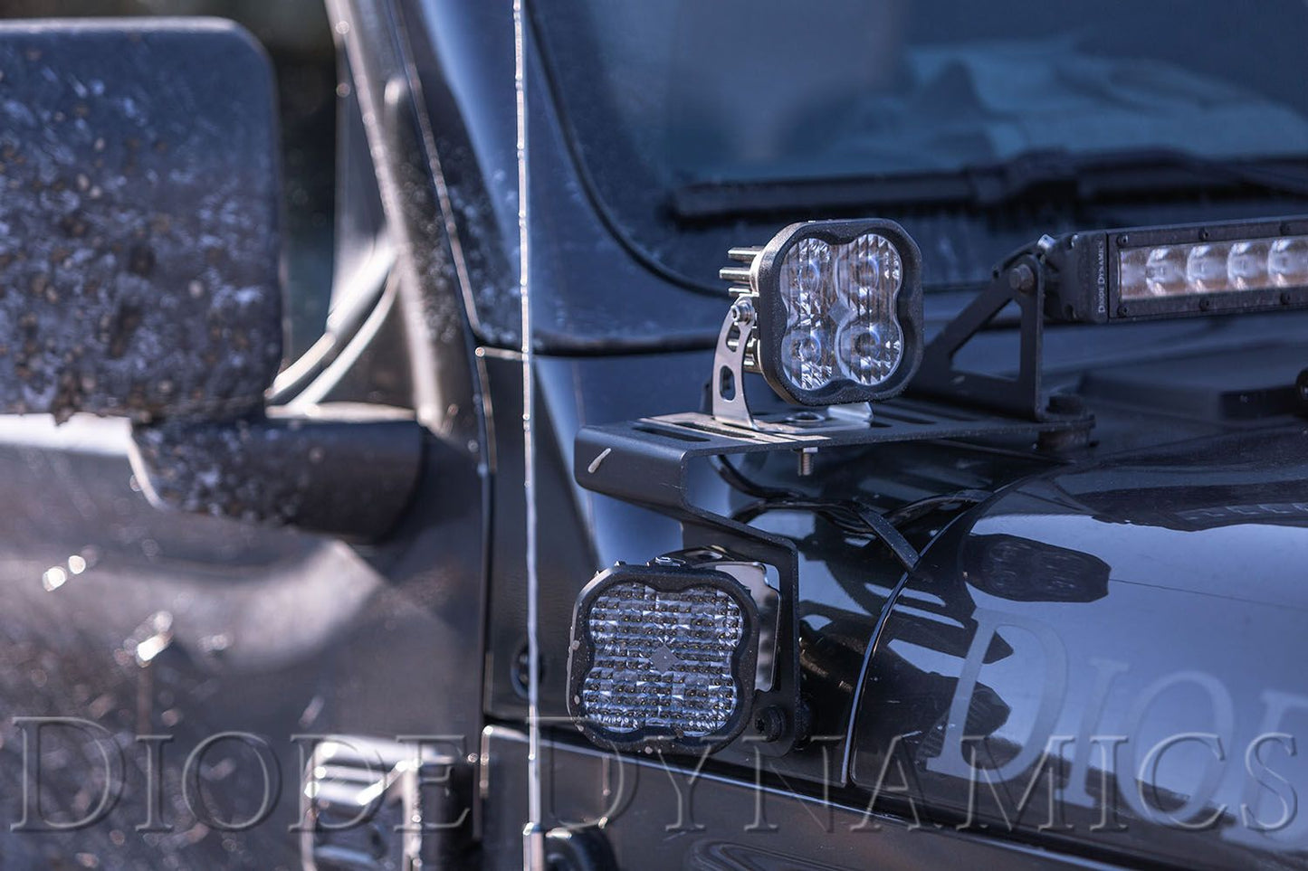 2018-2024 Jeep JL Wrangler Cowl Mount LED Brackets
