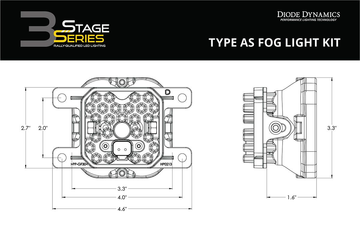 SS3 LED Fog Light Kit For 2019-2022 Subaru Ascent (w/ Amber Backlights)