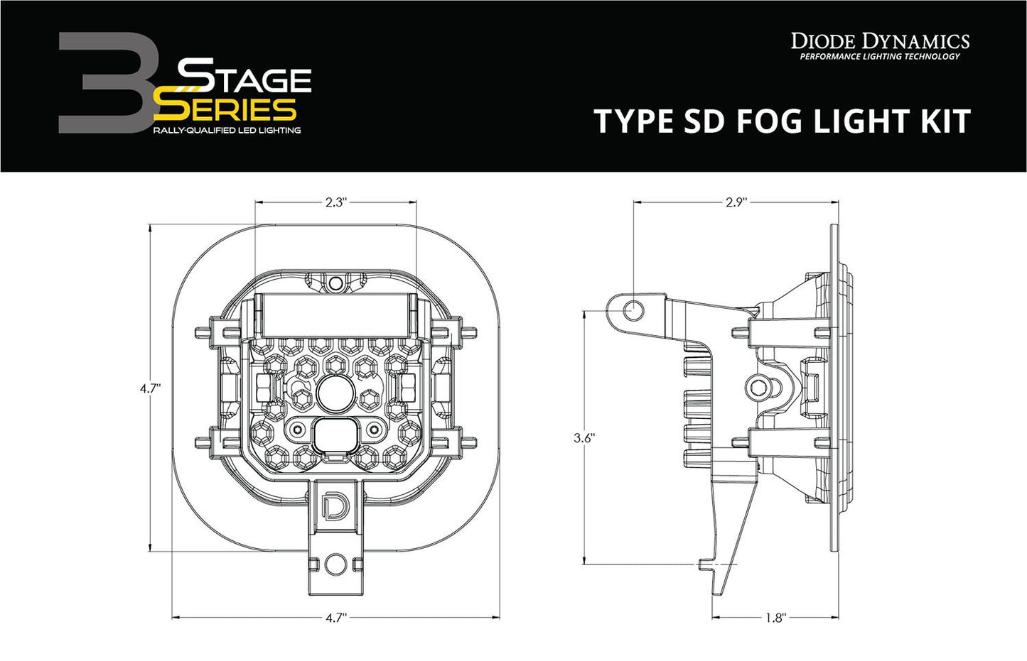 SS3 SAE Type SD Fog Light Kit