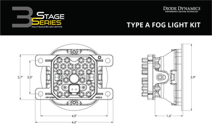 SS3 LED Type A Fog Light Kit Acura/Ford/Fiat/Honda/Nissan/Scion/Subaru
