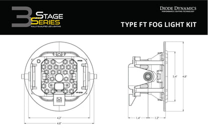 SS3 LED Fog Light Kit For 2008-2010 Dodge Viper (w/ Amber Backlights)