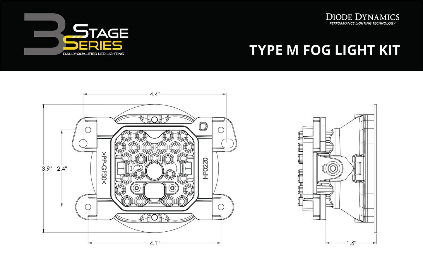 SS3 LED Type M Fog Light Kit Chrysler/Dodge/Jeep