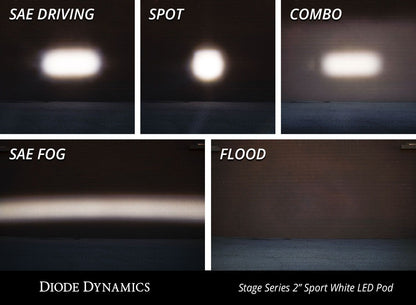 Stage Series 2" SSC2 1.0 SAE/DOT White Sport Standard LED Pod (one)