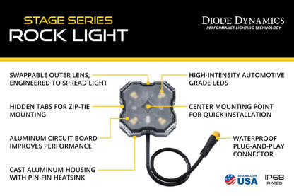 Stage Series RGBW LED Rock Light Kit ( 4 / 8 / 12 ) pack