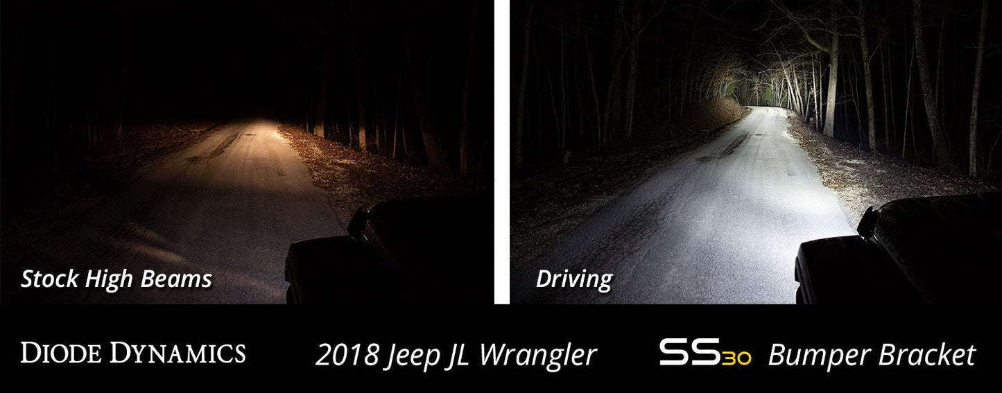 2018-2025 Jeep JL Wrangler Bumper LED Lightbar Kit